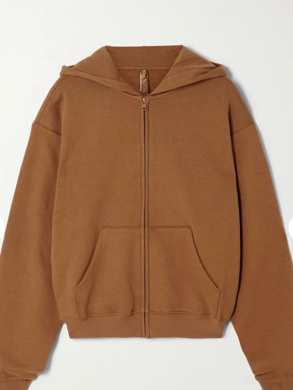 Skims Classic Zip Up Hoodie-Bison
